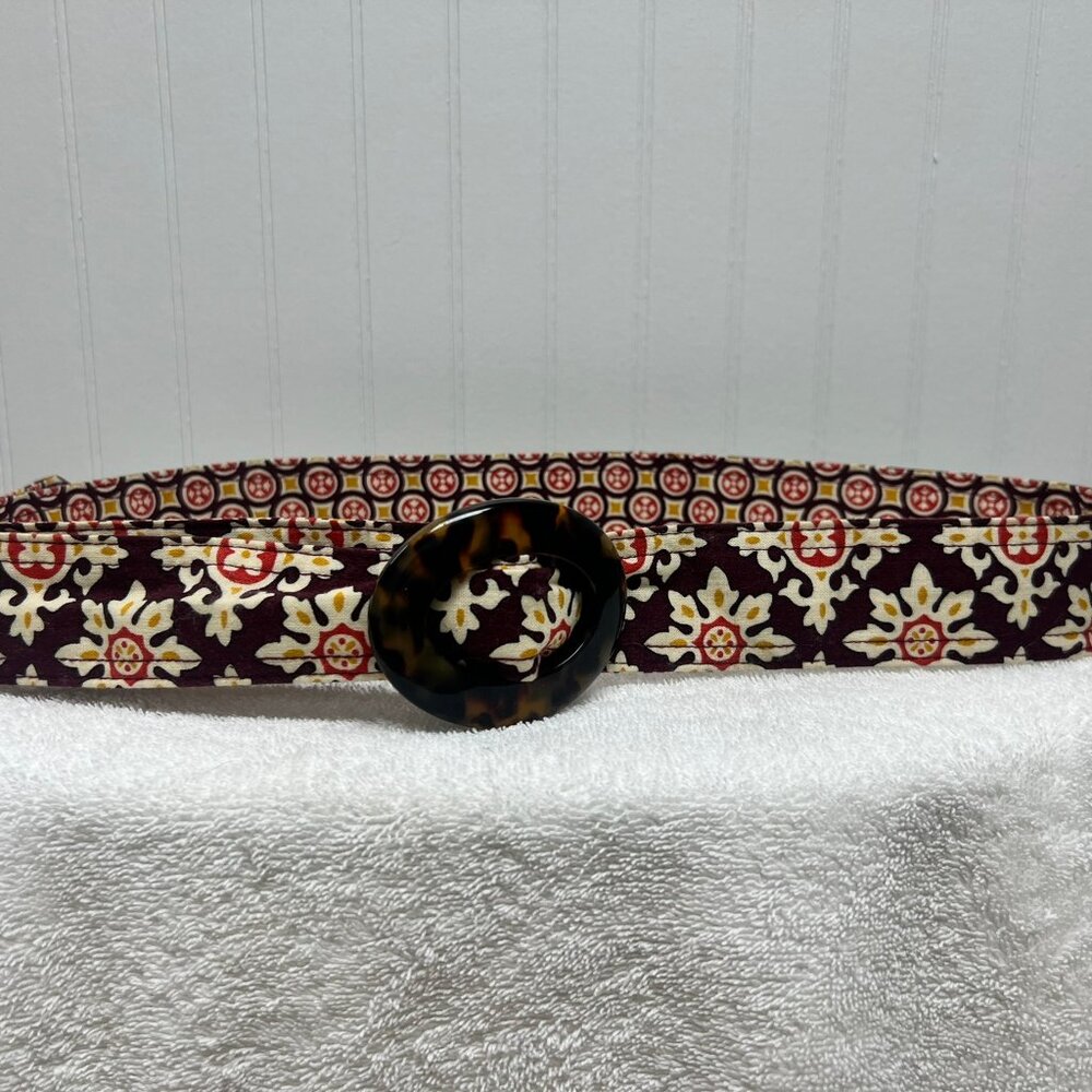 Vera Bradley Reversible Medallion Adjustable Belt with Lucite Buckle
